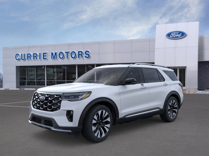 White Metallic 2026 Ford Explorer Platinum AWD SUV / Crossover All-Wheel Drive Automatic