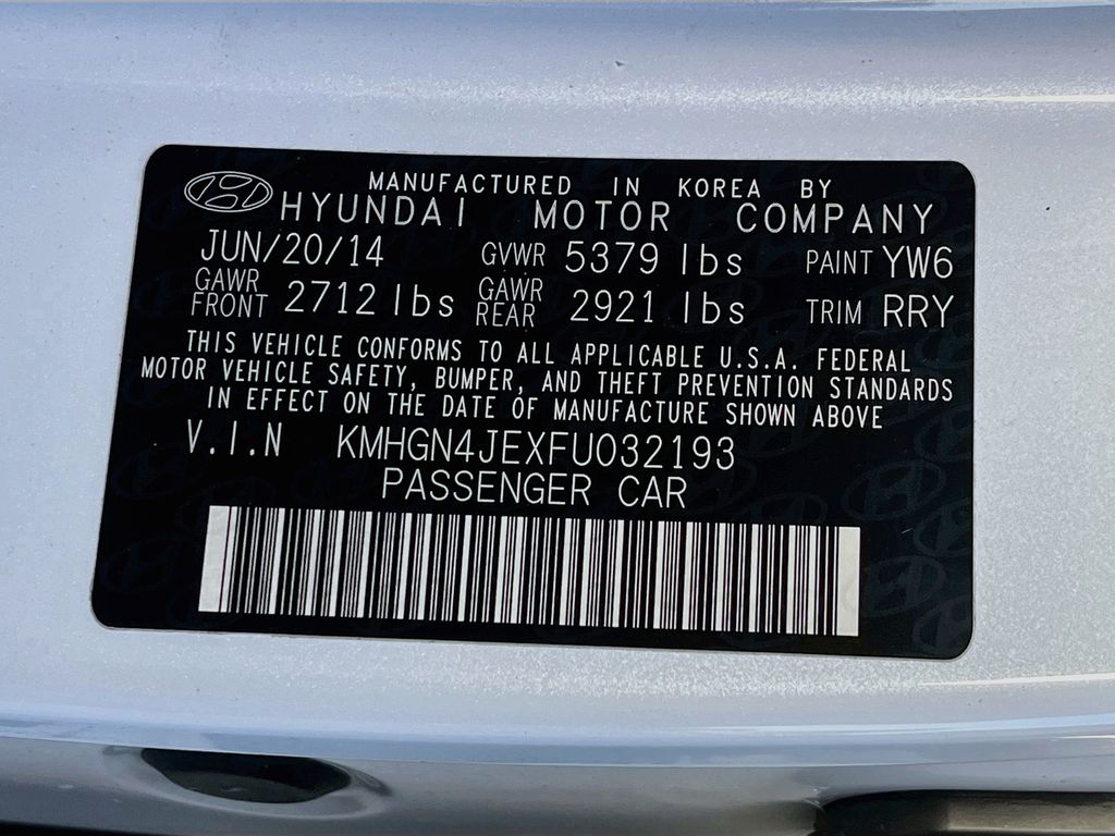 2015 Hyundai Genesis 3.8 White at Gullo Toyota