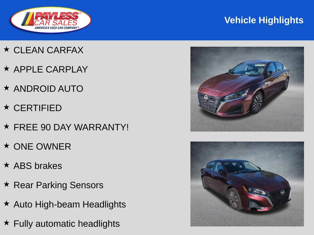 2024 Nissan Altima 2.5 SV Red at Walterboro Ford