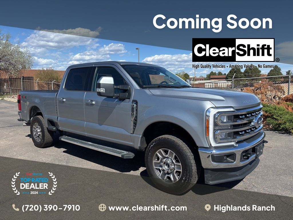 Iconic Silver Metallic 2023 Ford F-250 Super Duty Lariat Crew Cab 4WD Pickup Truck Four-Wheel Drive Automatic