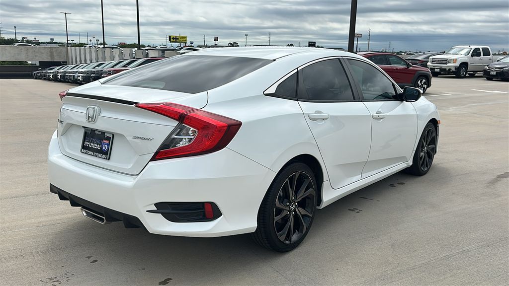 2019 Honda Civic Sport White at Joe Myers Mazda Kia