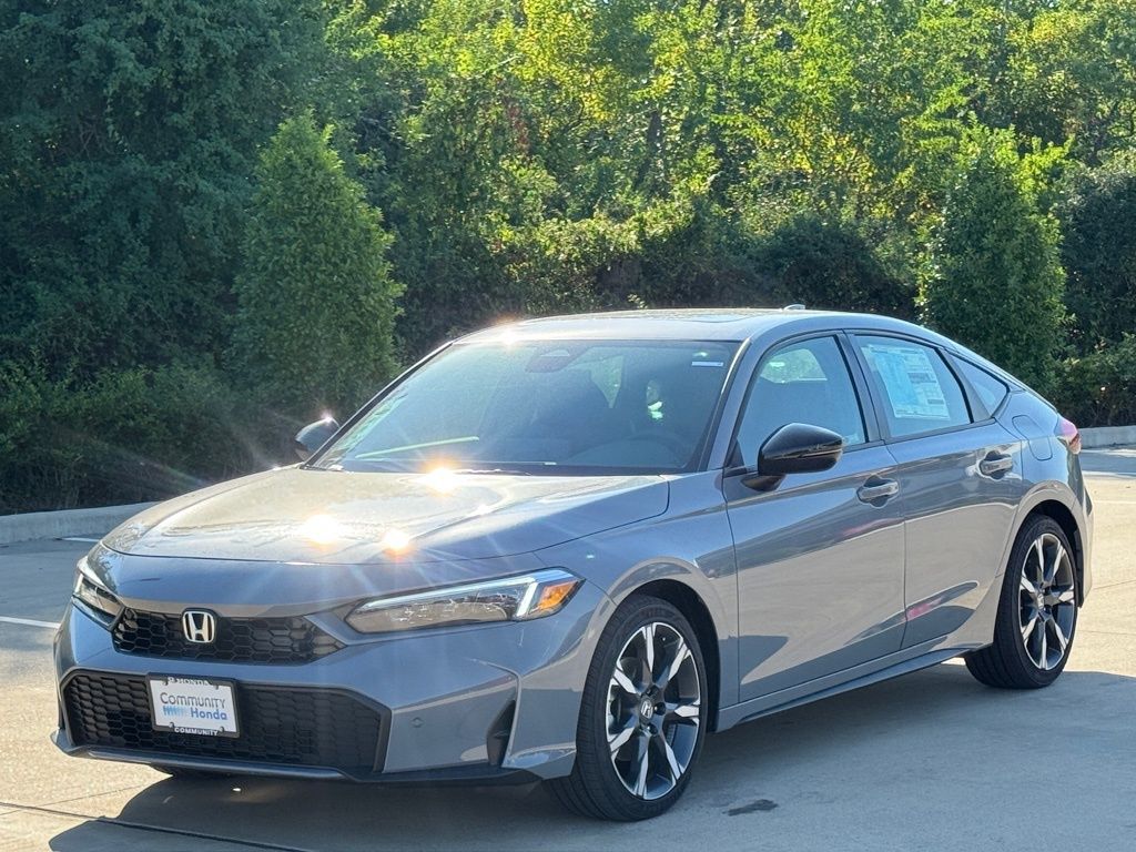 2026 Honda Civic Hybrid Sport Touring Gray at Community Honda