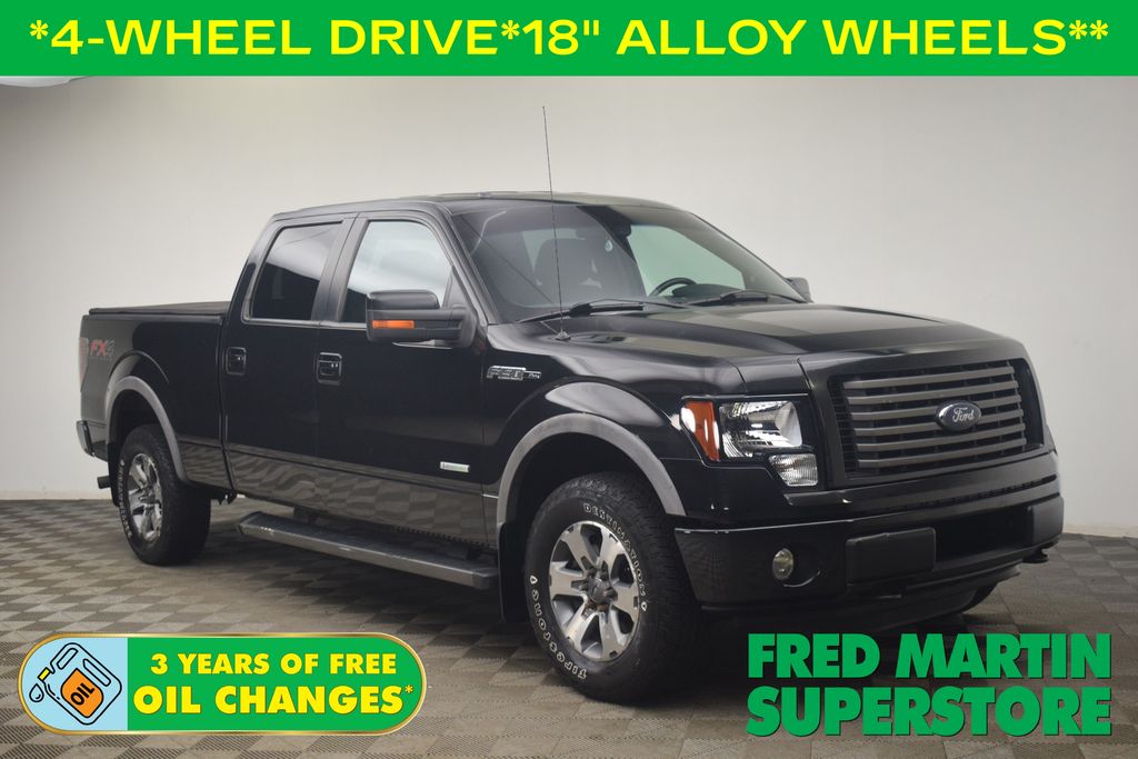 Tuxedo Black Metallic 2012 Ford F-150 XLT SuperCrew 4WD Pickup Truck Four-Wheel Drive 6-Speed Automatic