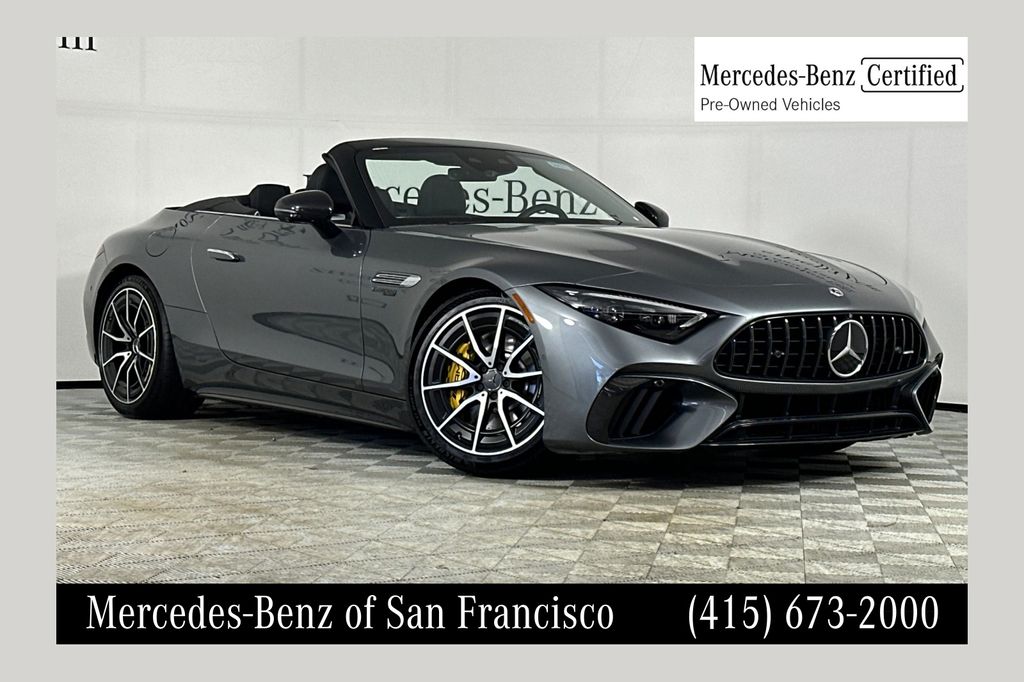 Gray (Selenite Grey Metallic) 2022 Mercedes-Benz SL-Class Convertible All-Wheel Drive 9-Speed Automatic