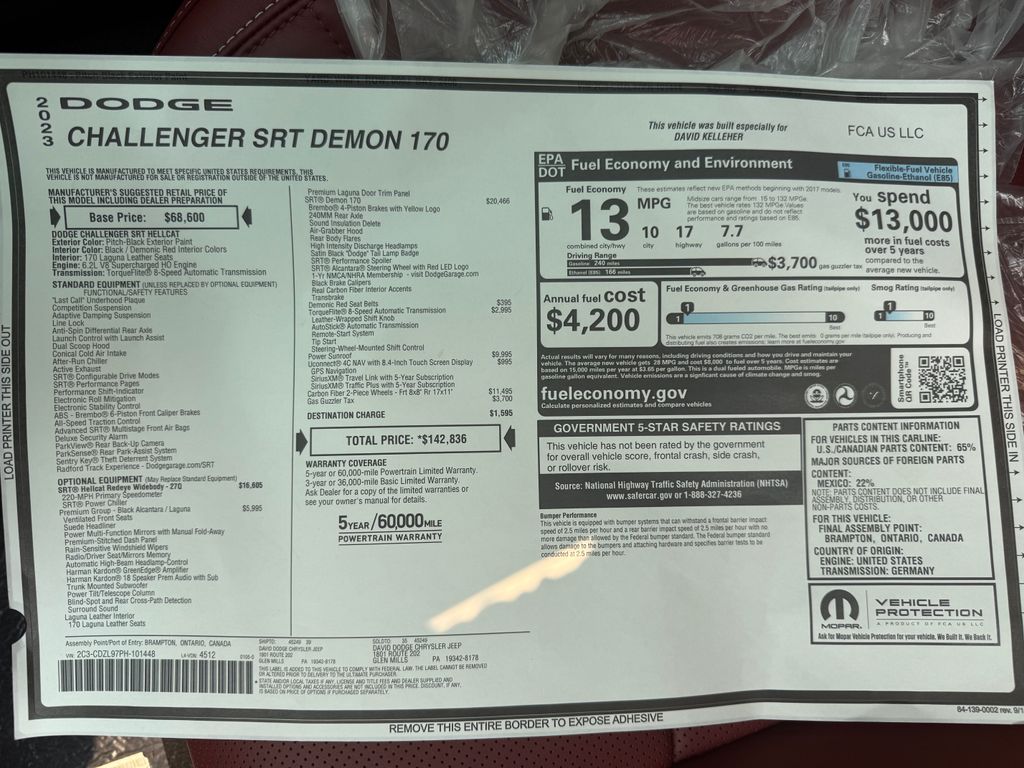 New 2023 Dodge Challenger Coupe