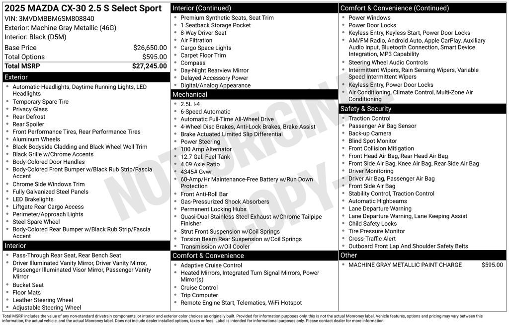 Mazda CX-30 Select Sport i-ACTIV AWD