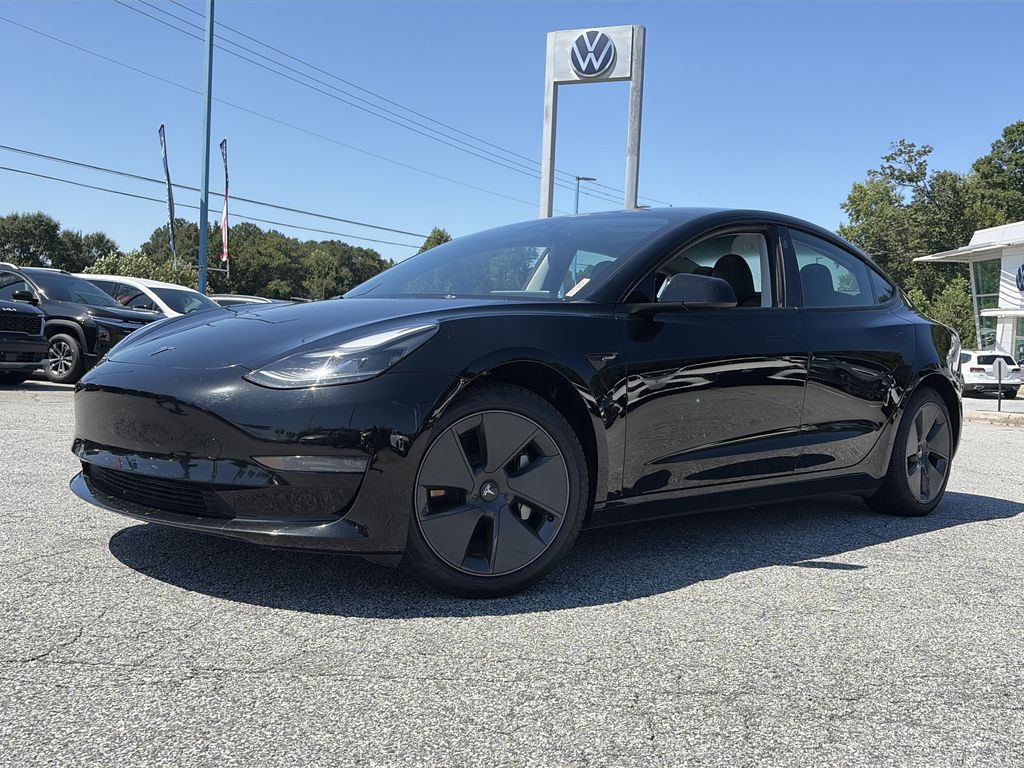 Black 2023 Tesla Model 3 Sedan Rear-Wheel Drive 1-Speed Automatic