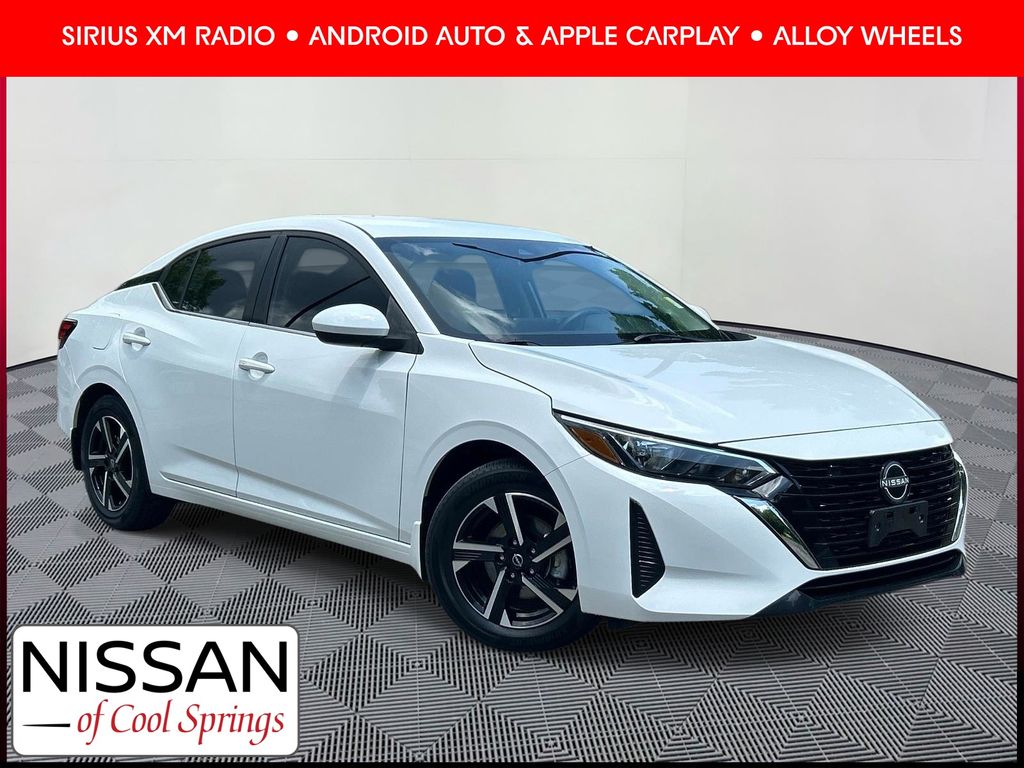 White (Fresh Powder) 2024 Nissan Sentra Sedan Front-Wheel Drive Continuously Variable Transmission