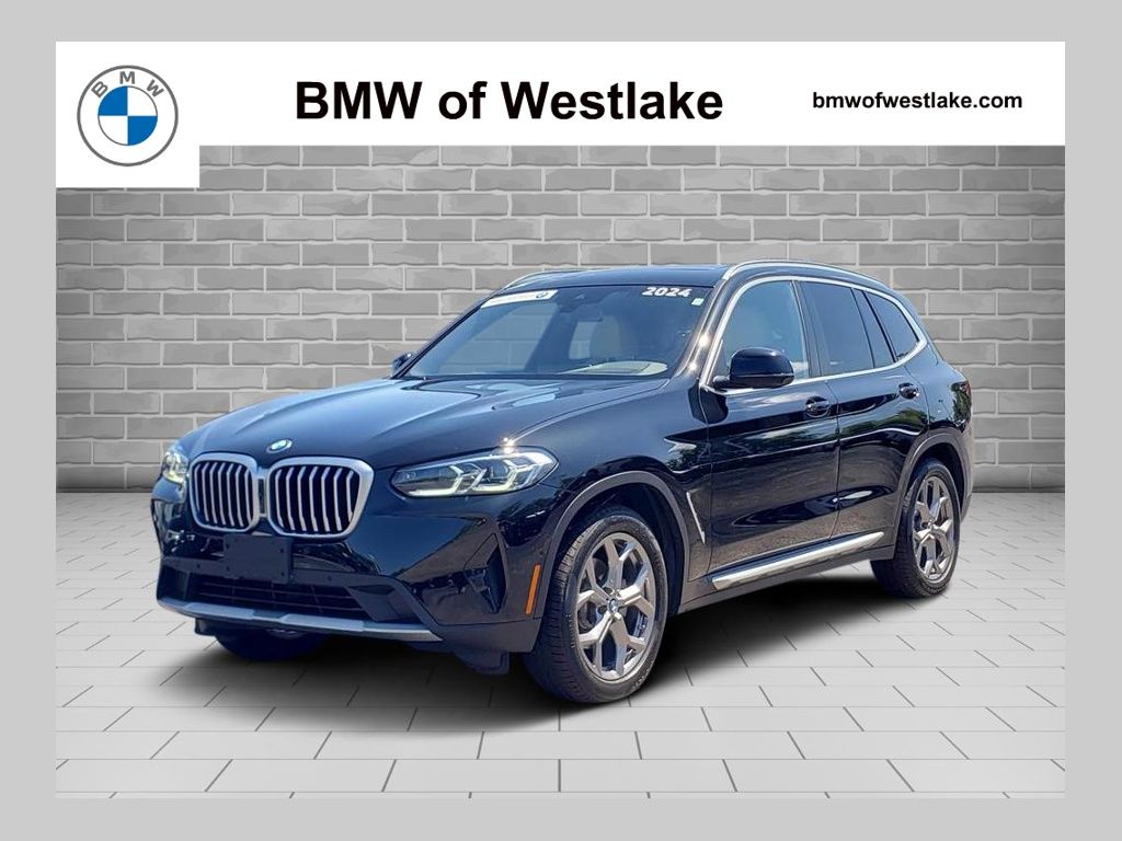 Black Sapphire Metallic 2024 BMW X3 SUV / Crossover All-Wheel Drive 8-Speed Automatic