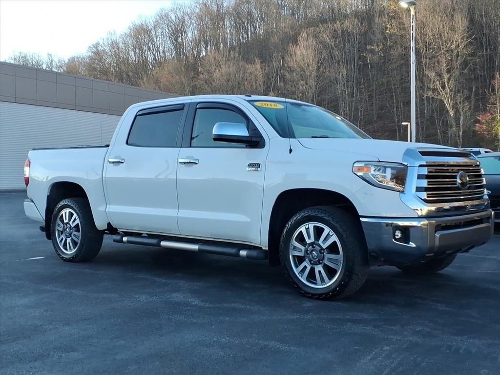 Super White 2018 Toyota Tundra 1794 Edition CrewMax 5.7L 4WD Pickup Truck Four-Wheel Drive 6-Speed Automatic Overdrive