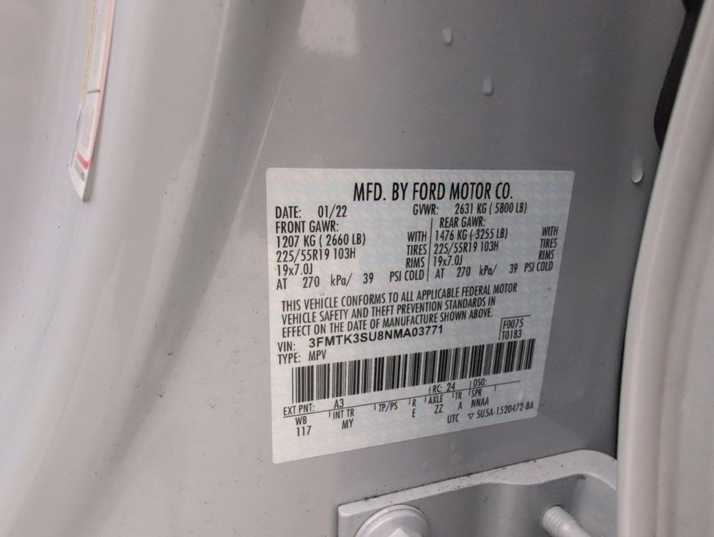 2022 White Metallic Ford Mustang Mach-E Premium AWD SUV