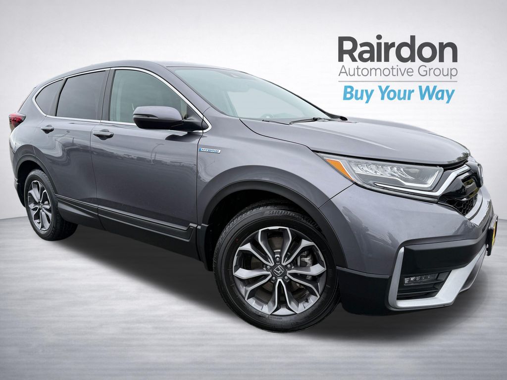 Gray (Modern Steel Metallic) 2022 Honda CR-V Hybrid EX-L AWD SUV / Crossover All-Wheel Drive Continuously Variable Transmission