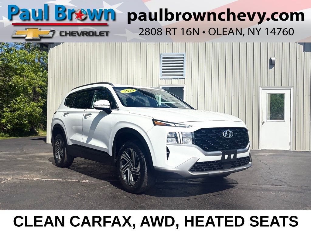 Serenity White Pearl 2023 Hyundai Santa Fe SUV / Crossover All-Wheel Drive 8-Speed Automatic