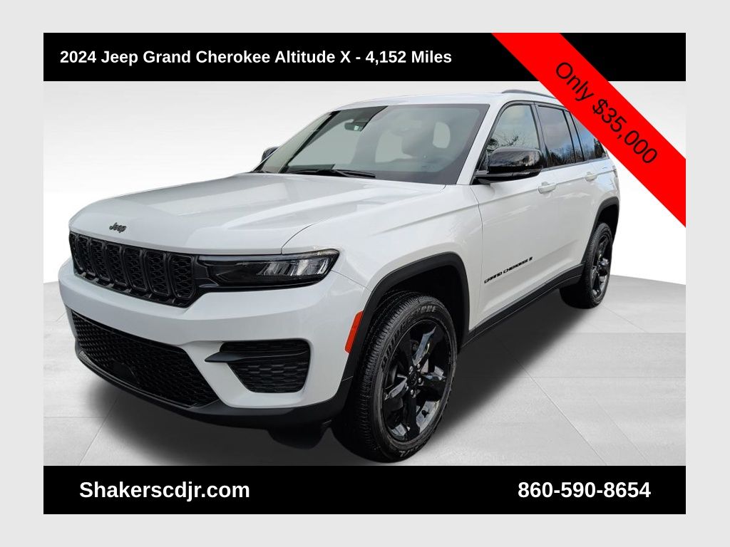Bright White Clearcoat 2024 Jeep Grand Cherokee Altitude X 4WD SUV / Crossover Four-Wheel Drive 8-Speed Automatic