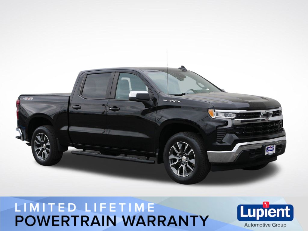Black 2023 Chevrolet Silverado 1500 LT Crew Cab 4WD Pickup Truck Four-Wheel Drive 8-Speed Automatic
