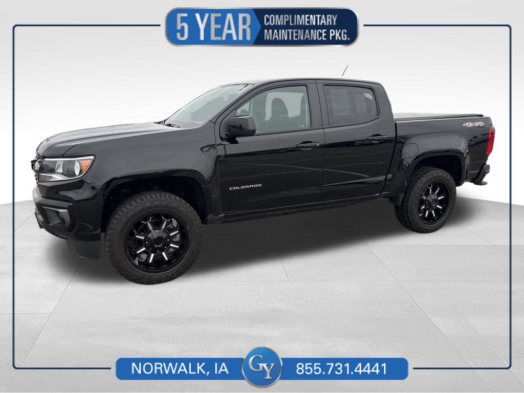 Black 2021 Chevrolet Colorado LT Crew Cab 4WD Pickup Truck Four-Wheel Drive 8-Speed Automatic