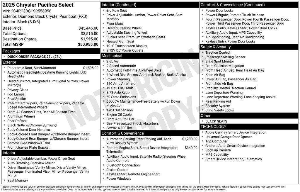 2025 Chrysler Pacifica Select - Photo 43