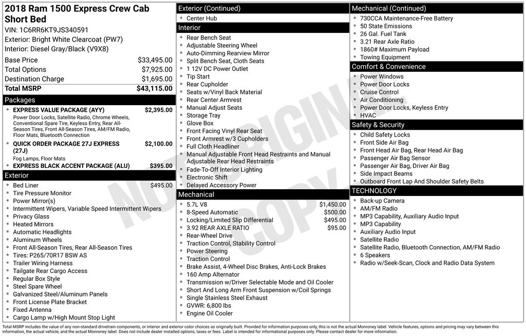 Certified Used 2018 White Ram Express image 5