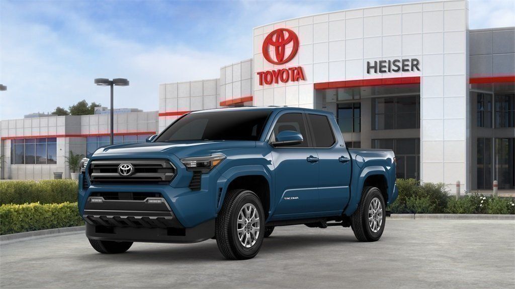 Blue 2026 Toyota Tacoma SR5 Double Cab 4WD Pickup Truck Four-Wheel Drive 8-Speed Automatic