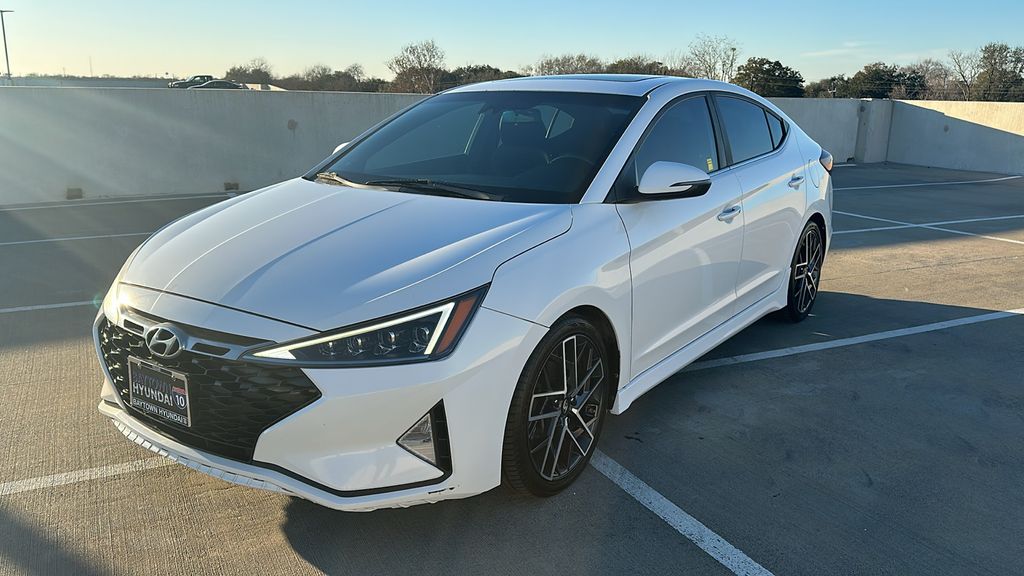 2019 Hyundai Elantra Sport White at DeMontrond Mazda