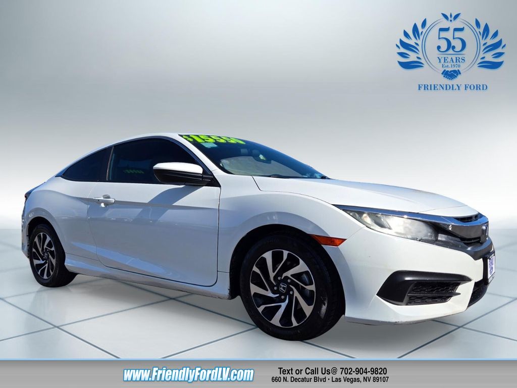 White Orchid Pearl 2016 Honda Civic Coupe LX-P Coupe Front-Wheel Drive Continuously Variable Transmission