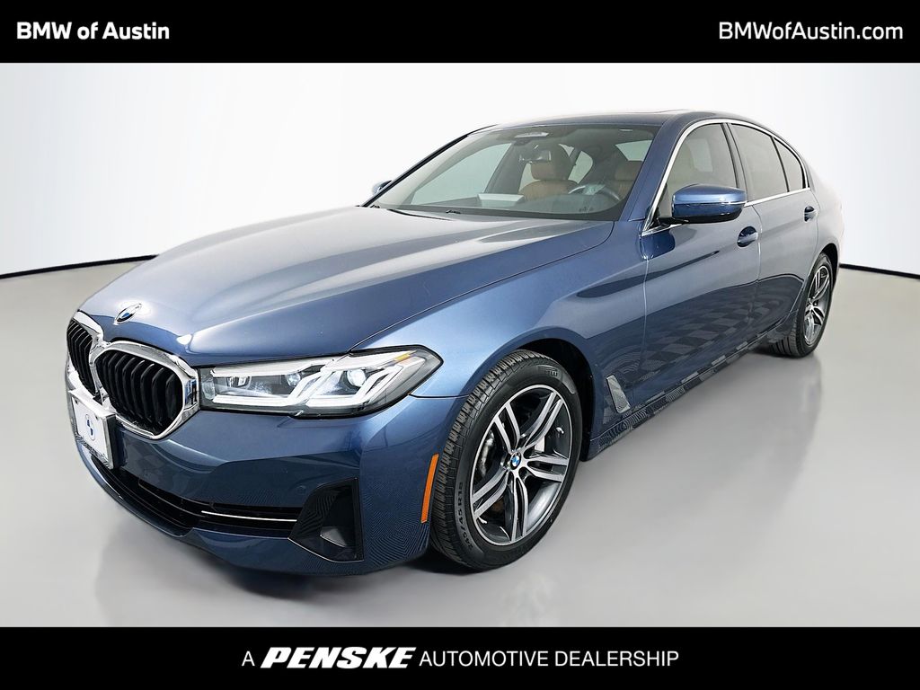 Blue Metallic 2023 BMW 5 Series Sedan Rear-Wheel Drive 8-Speed Automatic