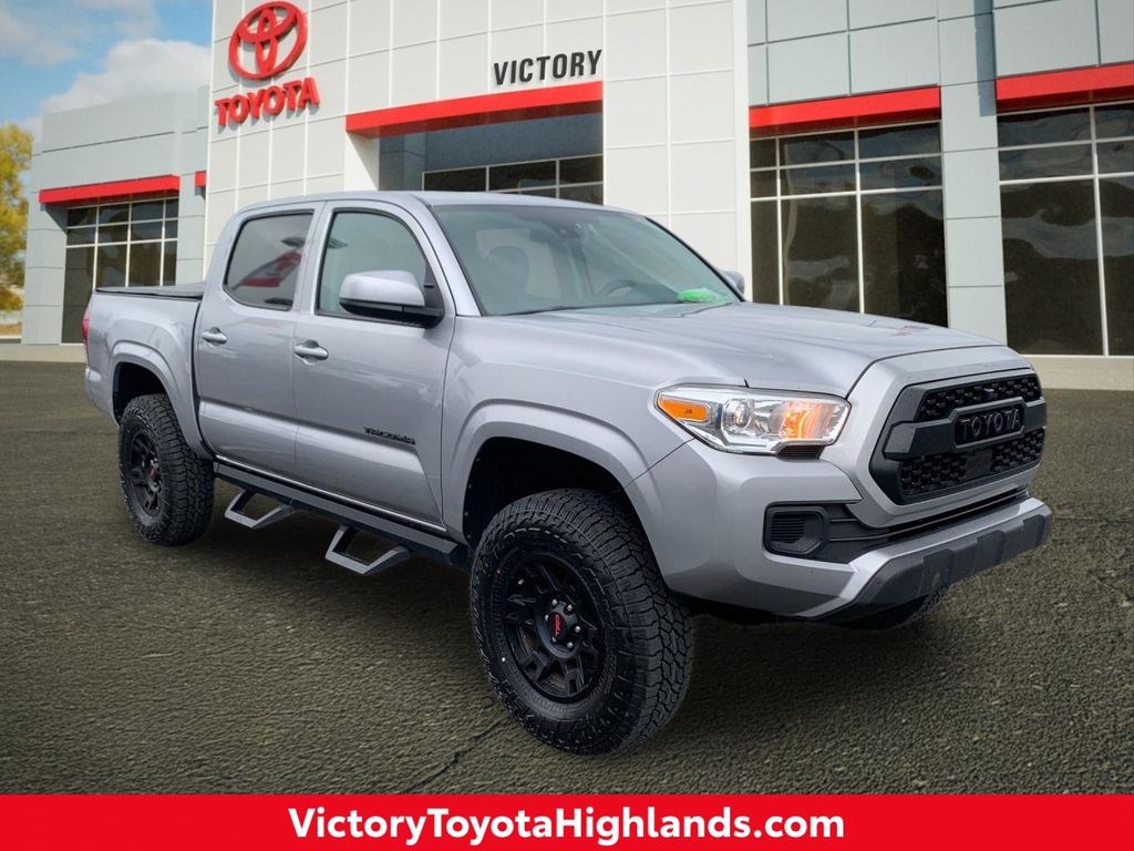 Silver Sky Metallic 2020 Toyota Tacoma SR V6 Double Cab 4WD Pickup Truck Four-Wheel Drive 6-Speed Automatic