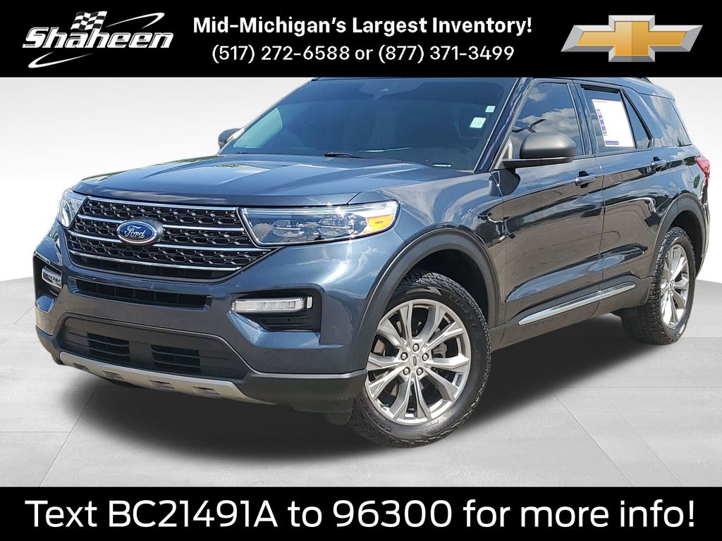 Blue Metallic 2022 Ford Explorer SUV / Crossover All-Wheel Drive Automatic