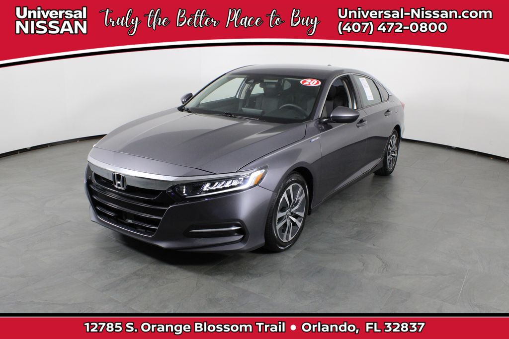 Lunar Silver Metallic 2020 Honda Accord Hybrid FWD Sedan Front-Wheel Drive Continuously Variable Transmission