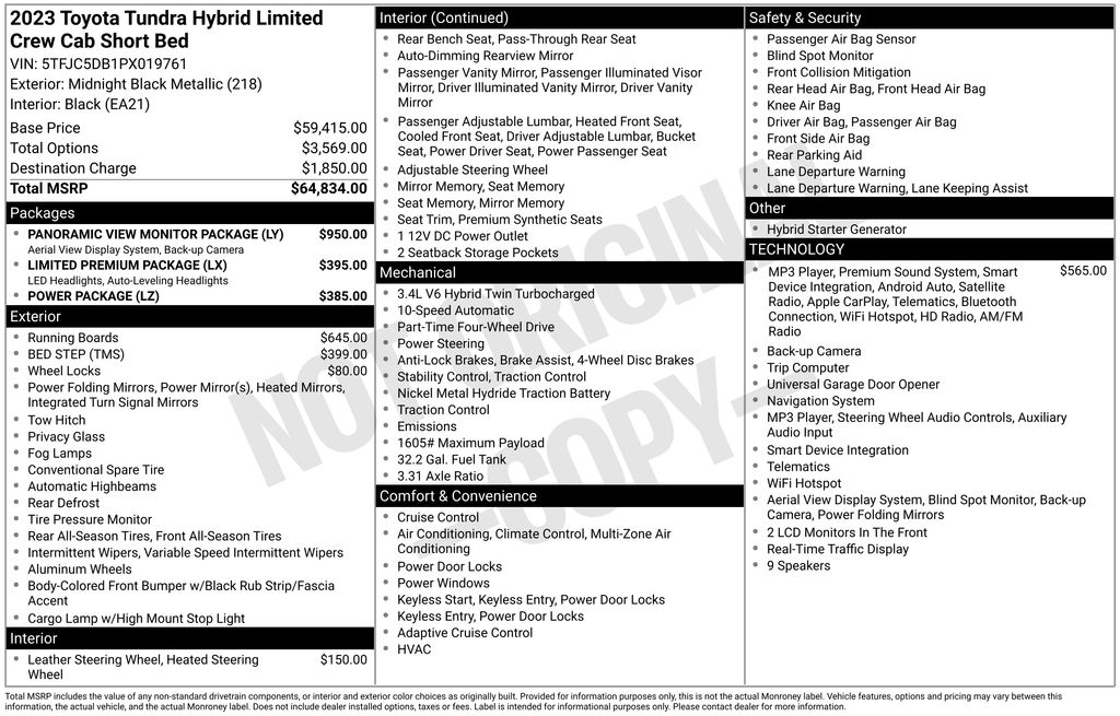 2023 Toyota Tundra Hybrid Limited