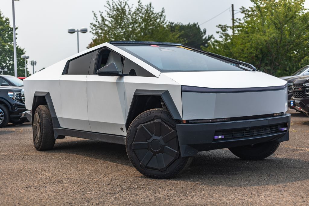 White 2024 Tesla Cybertruck Pickup Truck All-Wheel Drive 1-Speed Automatic