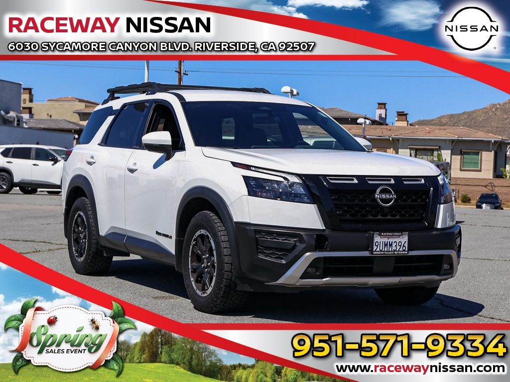 Glacier White 2025 Nissan Pathfinder Rock Creek 4WD SUV / Crossover All-Wheel Drive 9-Speed Automatic