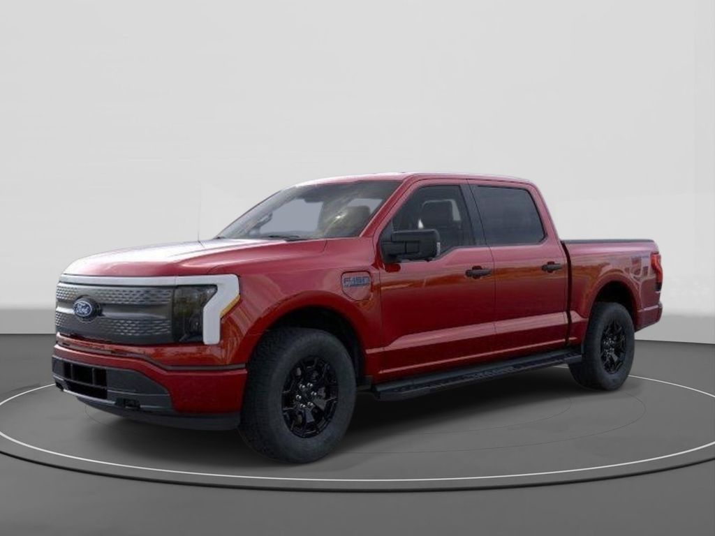 Red Metallic 2025 Ford F-150 Lightning XLT SuperCrew AWD Pickup Truck All-Wheel Drive Automatic