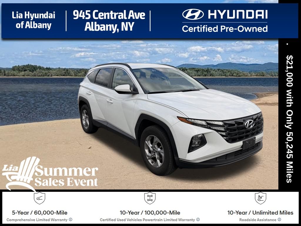 White Pearl 2024 Hyundai Tucson SUV / Crossover All-Wheel Drive 8-Speed Automatic