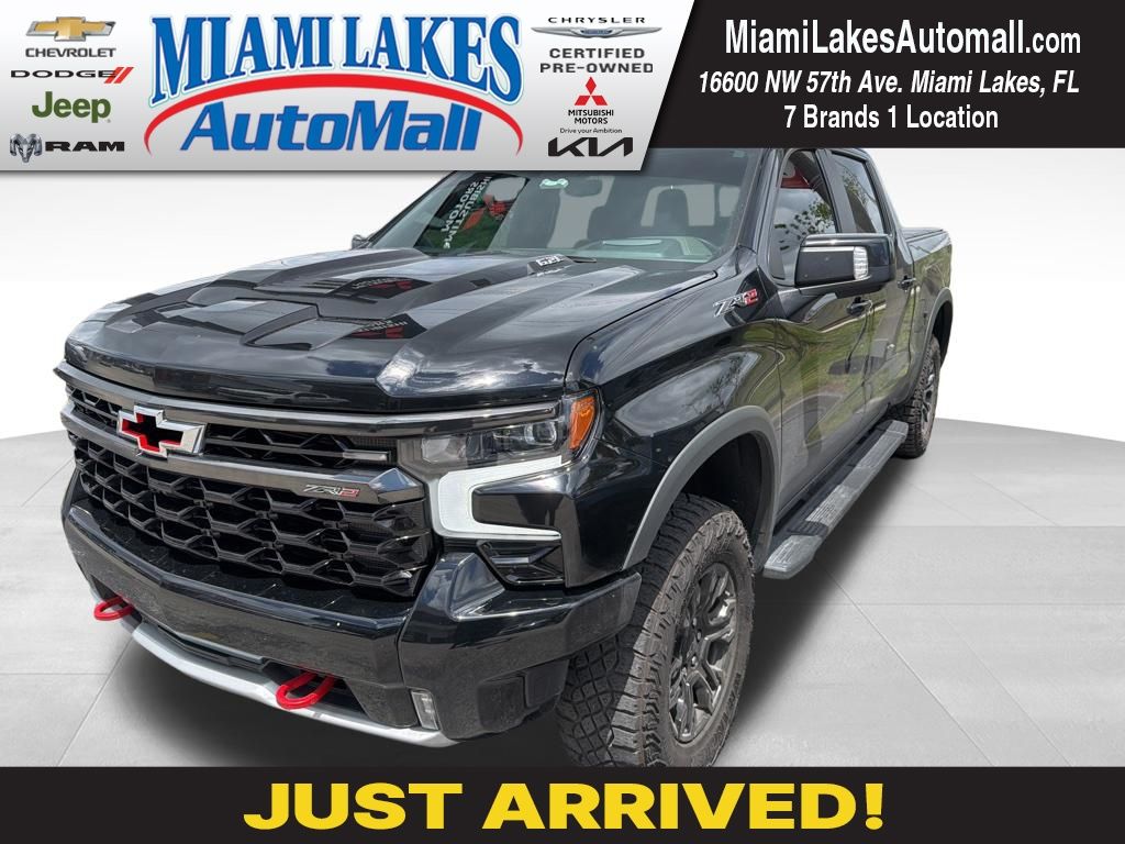 Black 2024 Chevrolet Silverado 1500 ZR2 Crew Cab 4WD Pickup Truck Four-Wheel Drive Automatic
