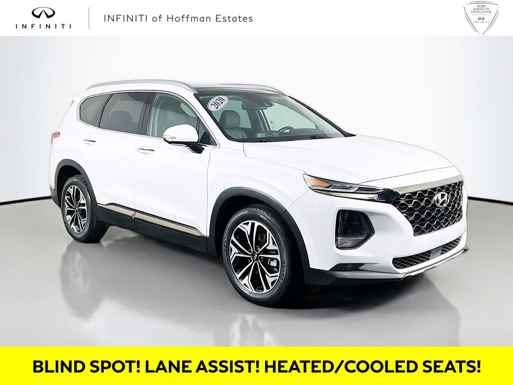 Quartz White 2020 Hyundai Santa Fe SUV / Crossover All-Wheel Drive 8-Speed Automatic