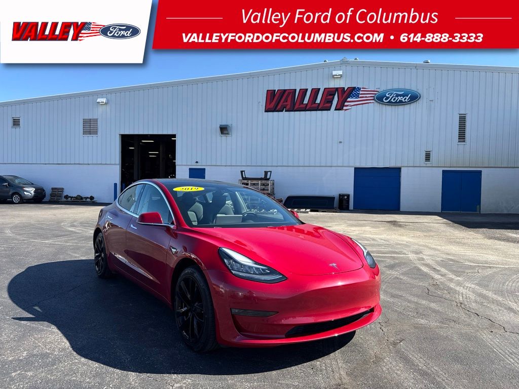 Red Multi-Coat 2019 Tesla Model 3 Long Range AWD Sedan All-Wheel Drive 1-Speed Automatic