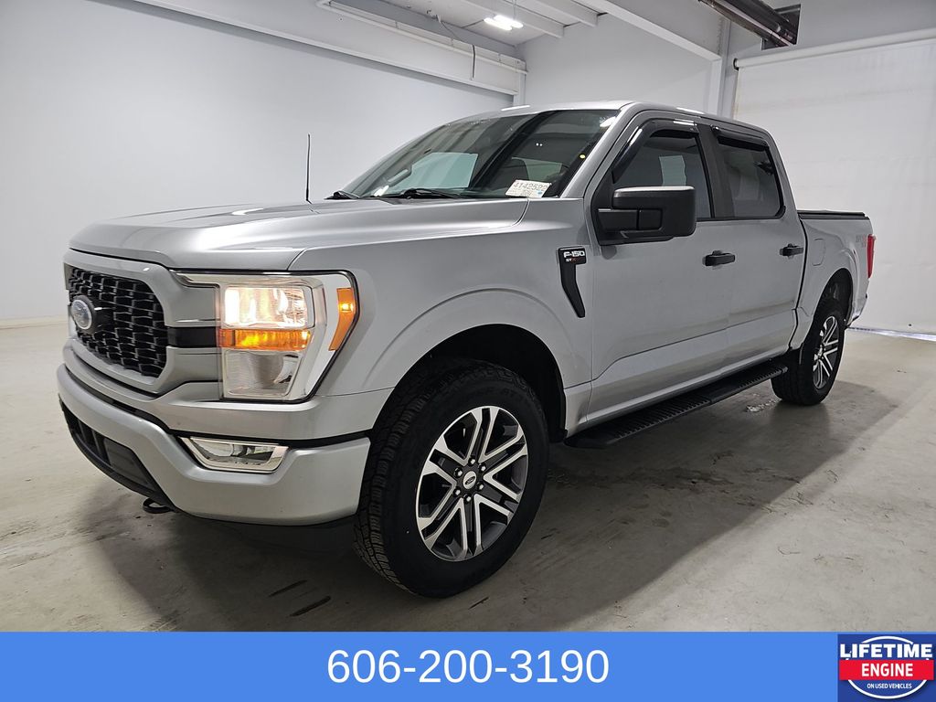 Silver Metallic 2021 Ford F-150 Pickup Truck Four-Wheel Drive Automatic