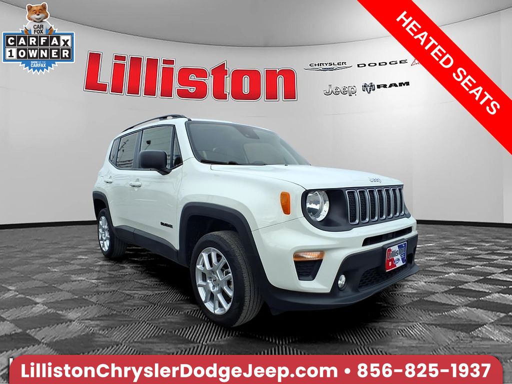 Alpine White Clearcoat 2022 Jeep Renegade Latitude 4WD SUV / Crossover Four-Wheel Drive 9-Speed Automatic