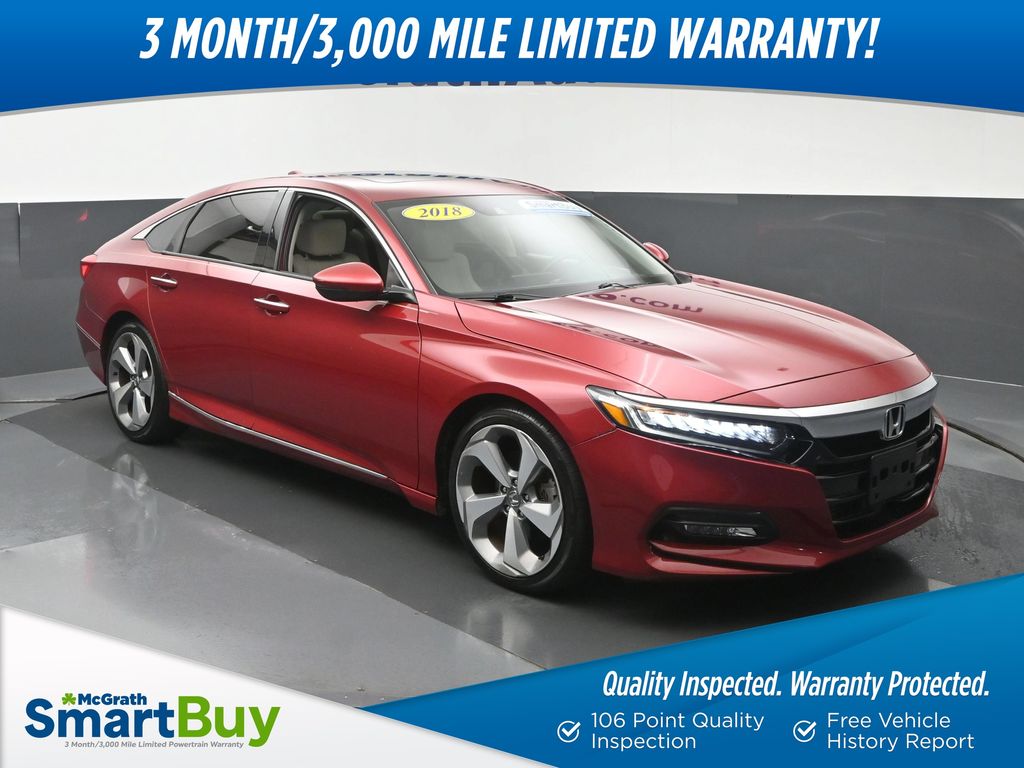 Red 2018 Honda Accord Sedan Front-Wheel Drive Continuously Variable Transmission