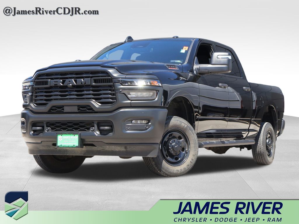 Diamond Black Crystal Pearlcoat 2025 RAM 2500 Tradesman Crew Cab 4WD Pickup Truck Four-Wheel Drive 8-Speed Automatic