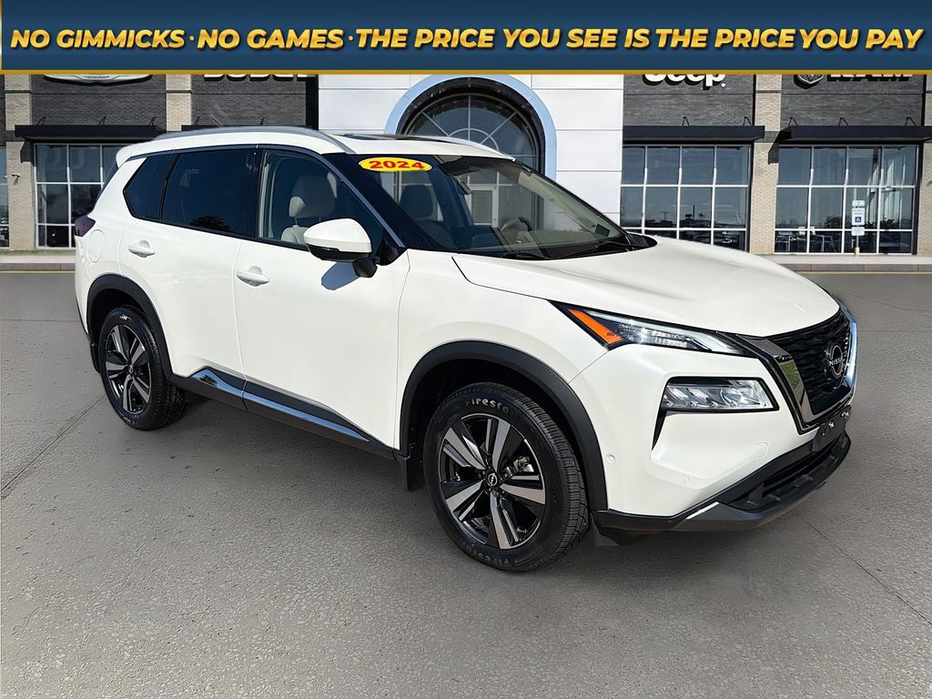 Pearl White Tricoat 2023 Nissan Rogue SUV / Crossover All-Wheel Drive Continuously Variable Transmission