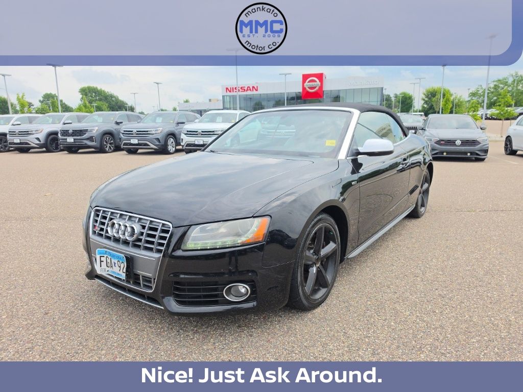 Brilliant Black/Red Roof 2011 Audi S5 Convertible All-Wheel Drive 7-Speed Automatic