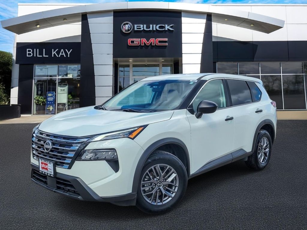 Glacier White 2024 Nissan Rogue S AWD SUV / Crossover All-Wheel Drive Continuously Variable Transmission