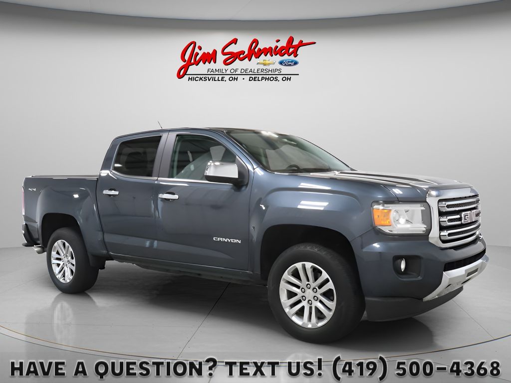 Gray (Dark Sky Metallic) 2019 GMC Canyon SLT Crew Cab 4WD Pickup Truck Four-Wheel Drive 8-Speed Automatic