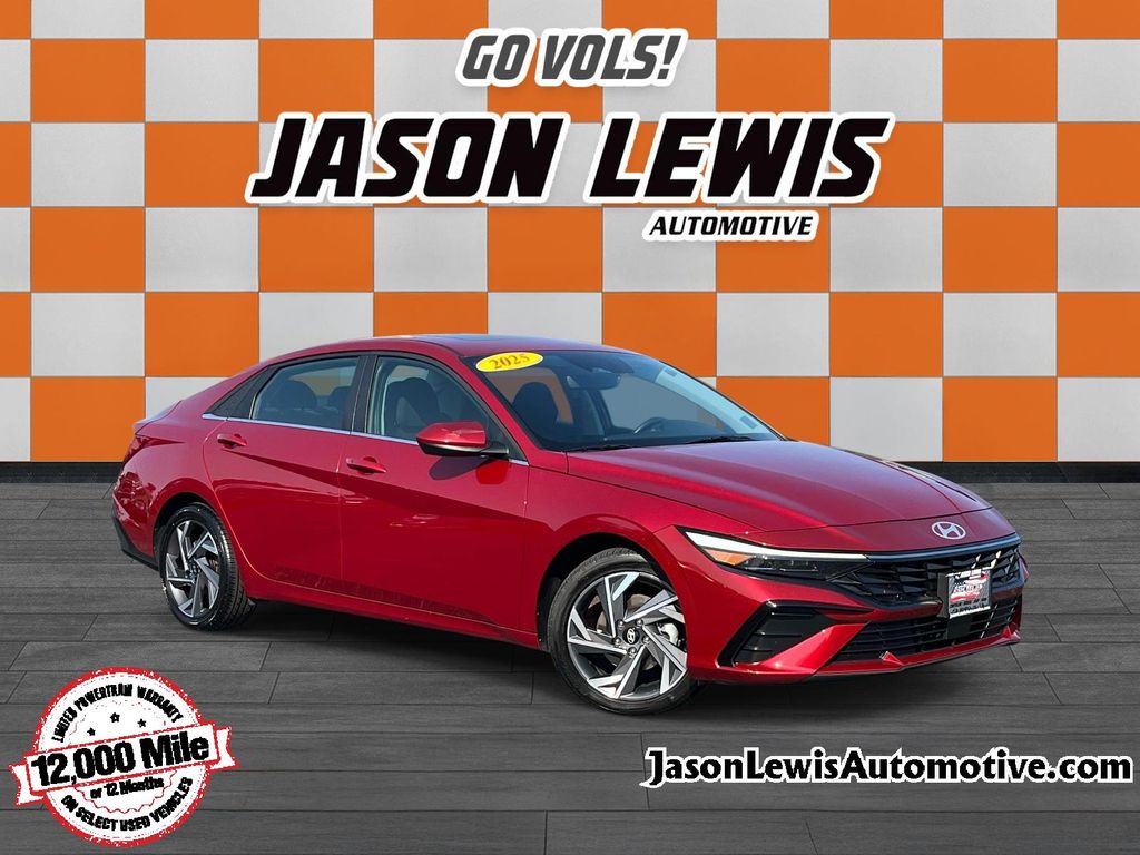 Red 2025 Hyundai Elantra Sedan Front-Wheel Drive Continuously Variable Transmission