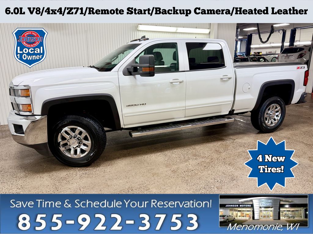 Summit White 2016 Chevrolet Silverado 3500HD LT Crew Cab 4WD Pickup Truck Four-Wheel Drive 6-Speed Automatic Overdrive