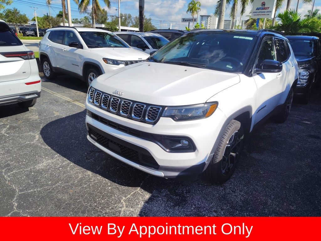 Bright White Clearcoat 2025 Jeep Compass SUV / Crossover Four-Wheel Drive 8-Speed Automatic