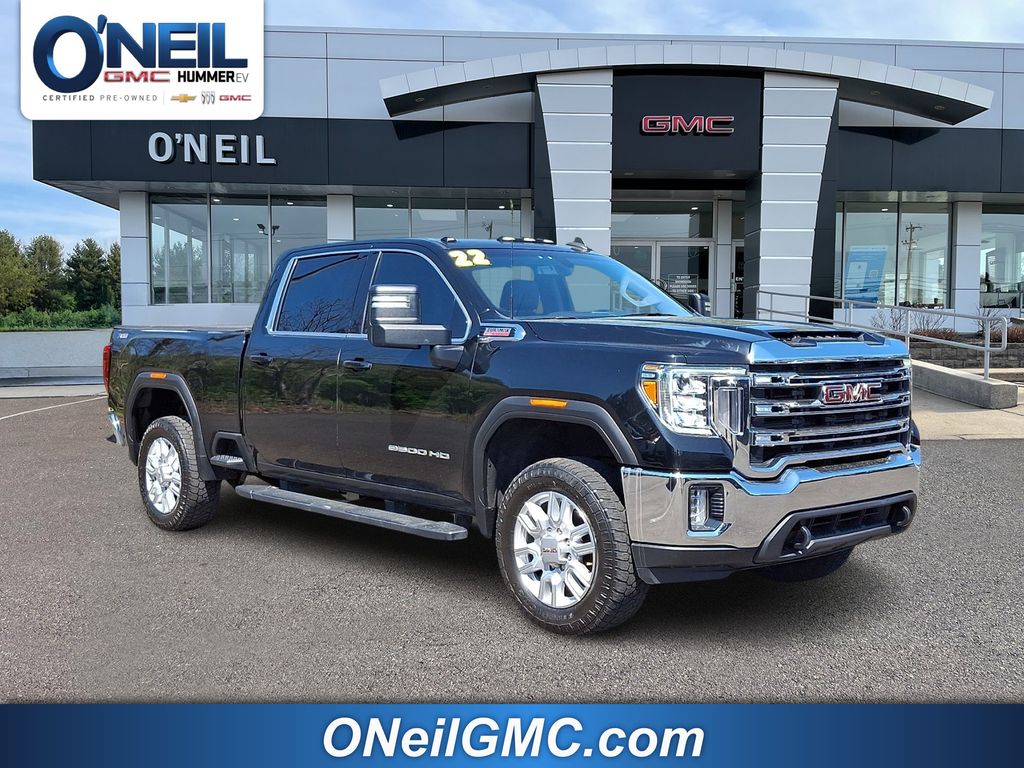 Onyx Black 2022 GMC Sierra 2500HD SLE Crew Cab 4WD Pickup Truck Four-Wheel Drive Automatic
