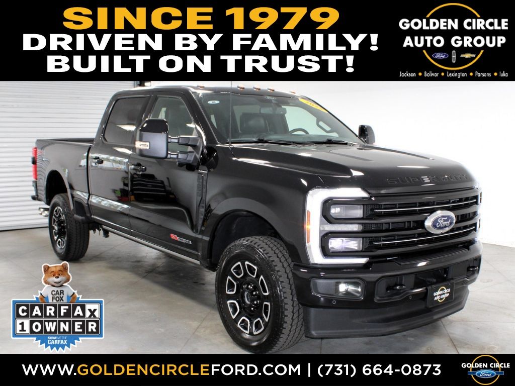 Agate Black Metallic 2025 Ford F-350 Super Duty Platinum Crew Cab 4WD Pickup Truck Four-Wheel Drive Automatic